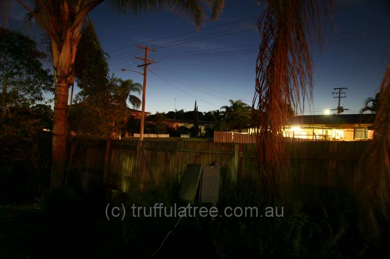 Bundaberg from the caravan park in the evening