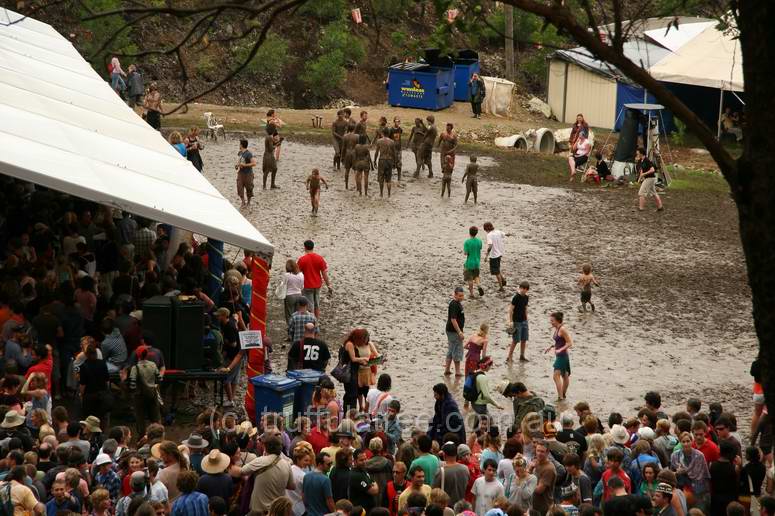 Playing in the mud at The Grand