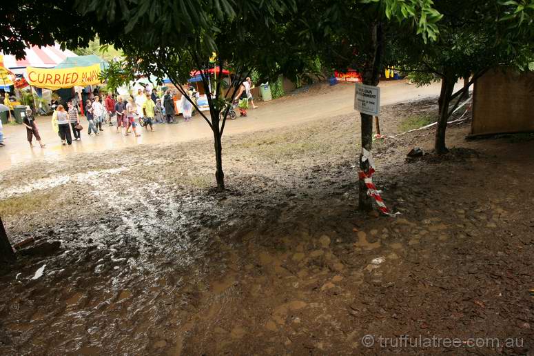 Mud outside the Chai Tent