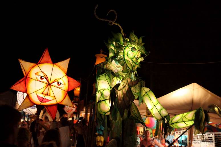 Lantern parade on the streets