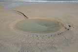 Interesting tidal drainage patterns in the sand, Great Keppel Island